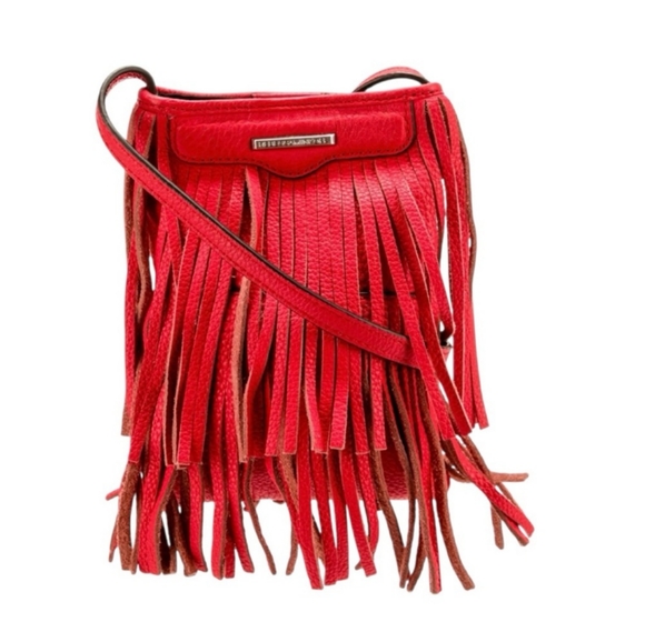 ISO Rebecca Minkoff Vibrant Red Fringe Crossbody Bag - Picture 1 of 2